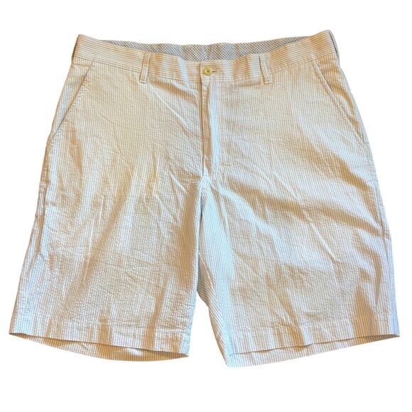 Bills Khakis Seer Sucker Parker Shorts Mens 36 Striped Reg Flat Front USA Made - Picture 1 of 9